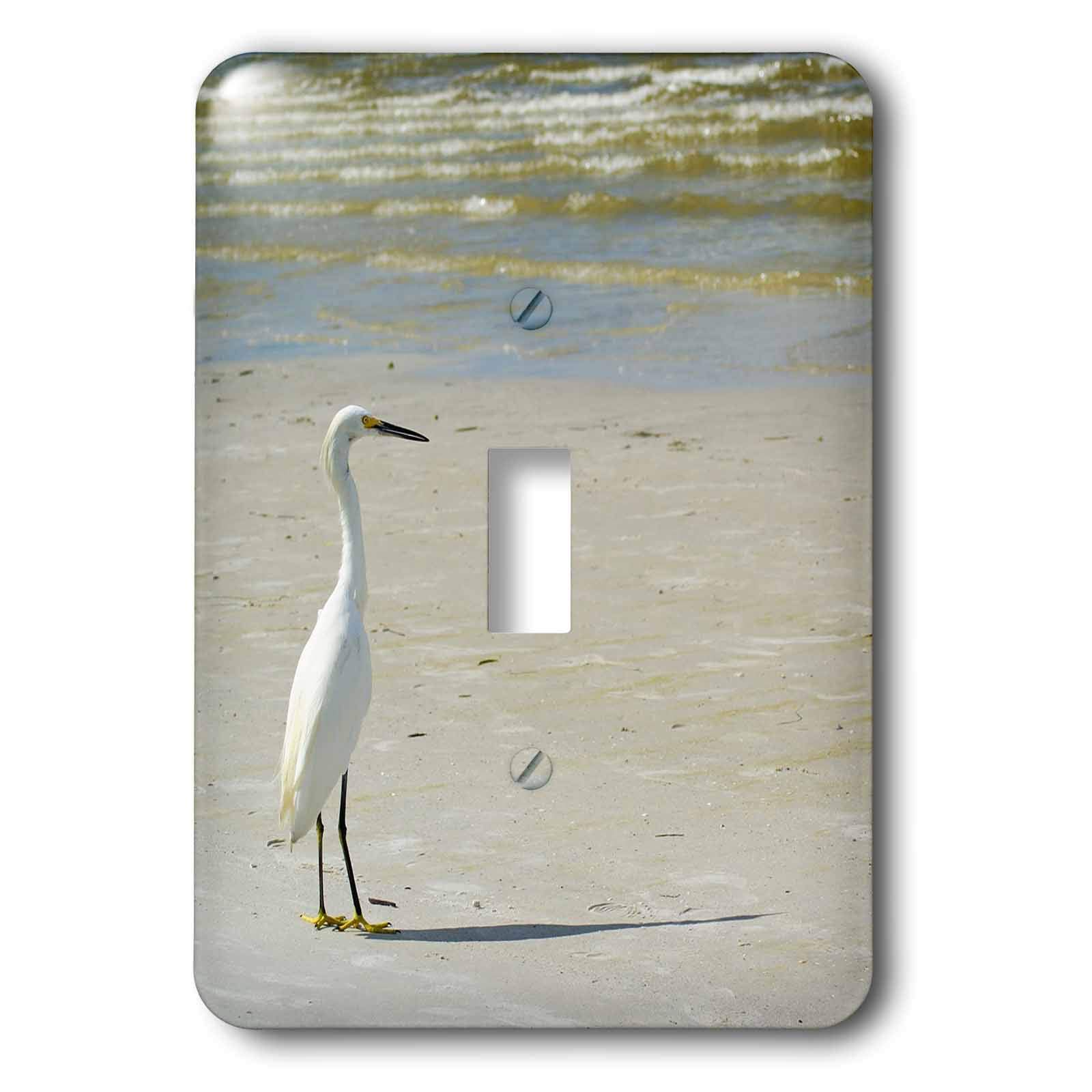 Interrupteur à bascule simple Egret on The Beach 3dRose LLC LSP_33148_1 décor bord de mer