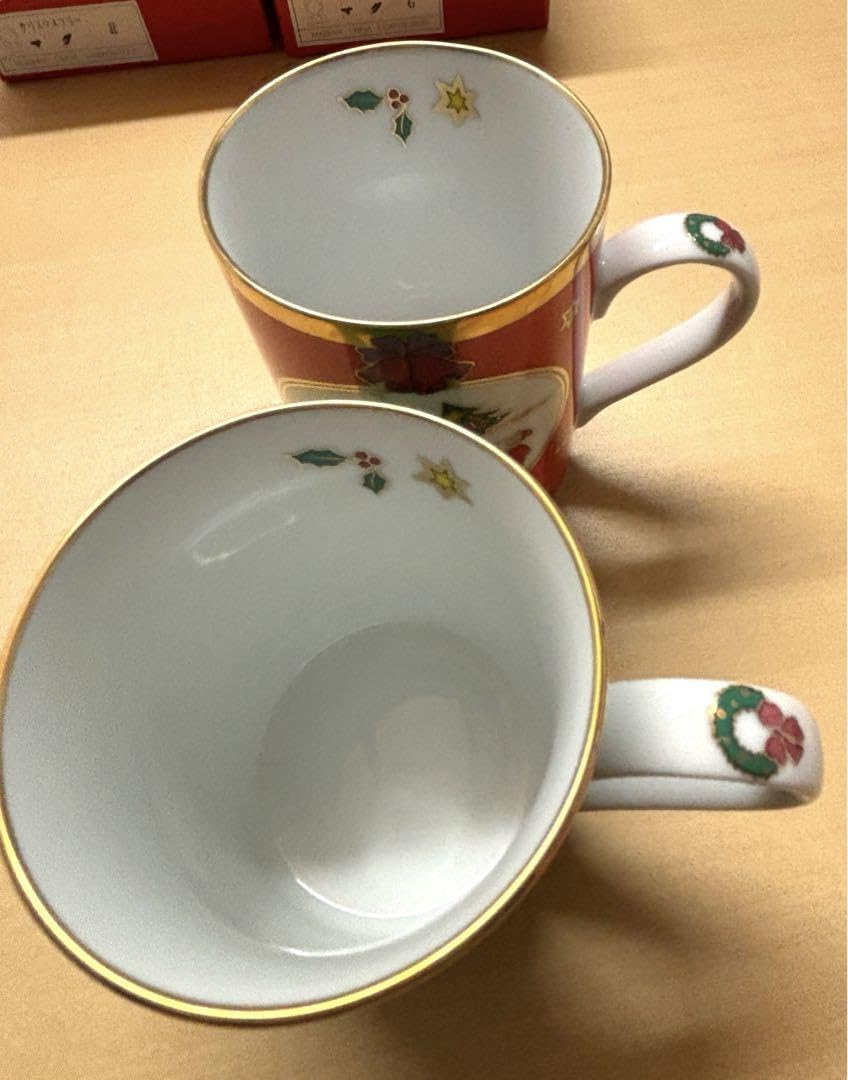 Amazon.co.jp: UTSUWAKAN COLLECTION クリスマス マグカップ 赤緑2個