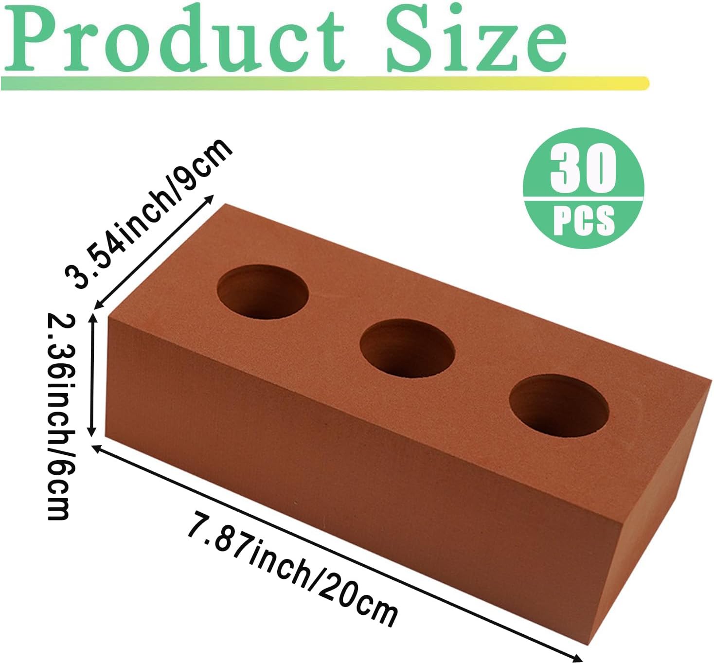 30 pcs Foam Brick Building Blocks for Thick Blocks Foam Large Fake Brick Construction Tool for Stacking Construction Gifts, 8 x 4 x 2.4 in