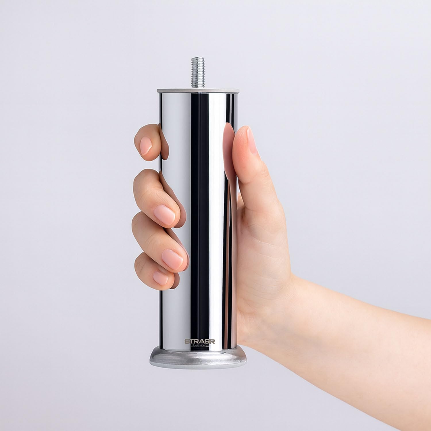 Krom 12 cm Gümüş 4 ADET Metal Mobilya Ayağı Modern Koltuk Kanepe Ayak Tv Ünite m8 Civatalı Ayakları
