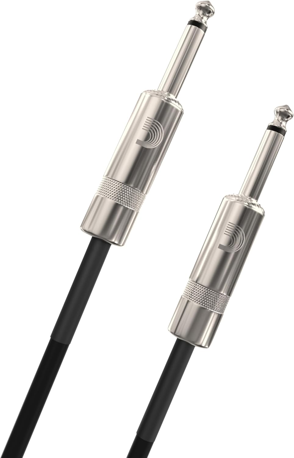 D'Addario Guitar Cable - Guitar Lead - Instrument Cable - Guitar Accessories - Custom Series Coiled Cable - 30 Feet/9.14 Meters - Black - 1 Pack