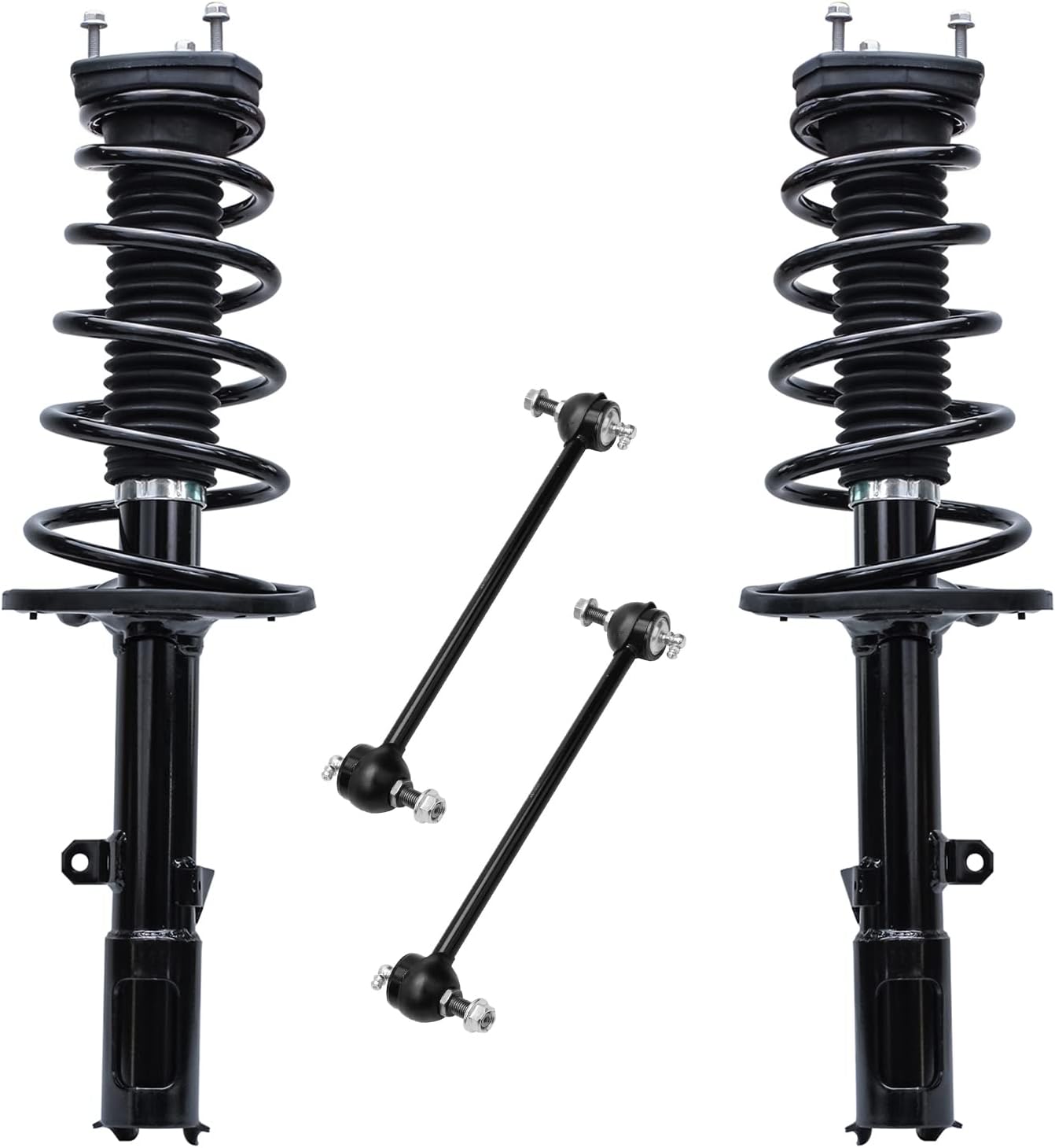 Detroit Axle - Rear Struts Sway Bars for 07-11 Toyota Camry 08-12 Avalon 07-12 Lexus ES350, Complete 2 Struts with Coil Springs Assembly 2 Sway Bar Links Replacement Suspension