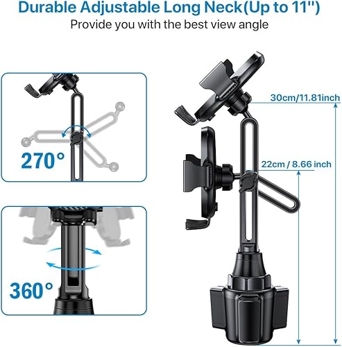 Miniatura 4 de Miracase 2023 Última versión actualizada universal soporte para teléfono para coche, giratorio y ajustable Soporte de teléfono de cuello largo