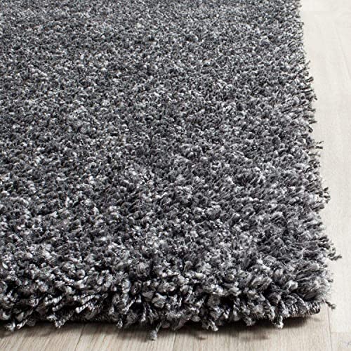 Image of Carpet for Hallway, Kitchen, and Modern Interiors, Cozy Shag Runner for Living Room, Entryway & Office Decor Size 2x5 feet Dark Grey
