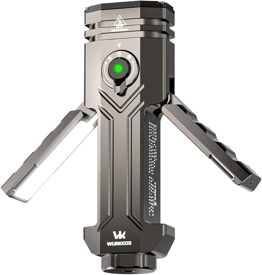 Amazon.com: Wurkkos HD02 Flat LED Flashlight, Magnetic Deformation