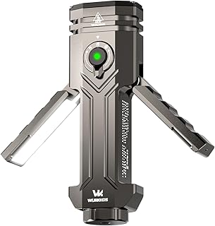 Wurkkos HD02 Flat LED Flashlight, Magnetic Deformation, 3200 Lumens, 5000 mAh Rechargeable, 3000K-6500K, Four-Light Source...