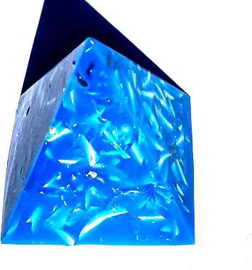Pyramid Orgone Generator, Orgonite Energy Accumulator Tower Buster, EMF Protection (Blue)