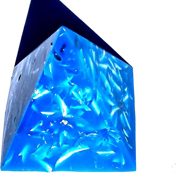 Pyramid Orgone Generator, Orgonite Energy Accumulator Tower Buster, EMF Protection (Blue)