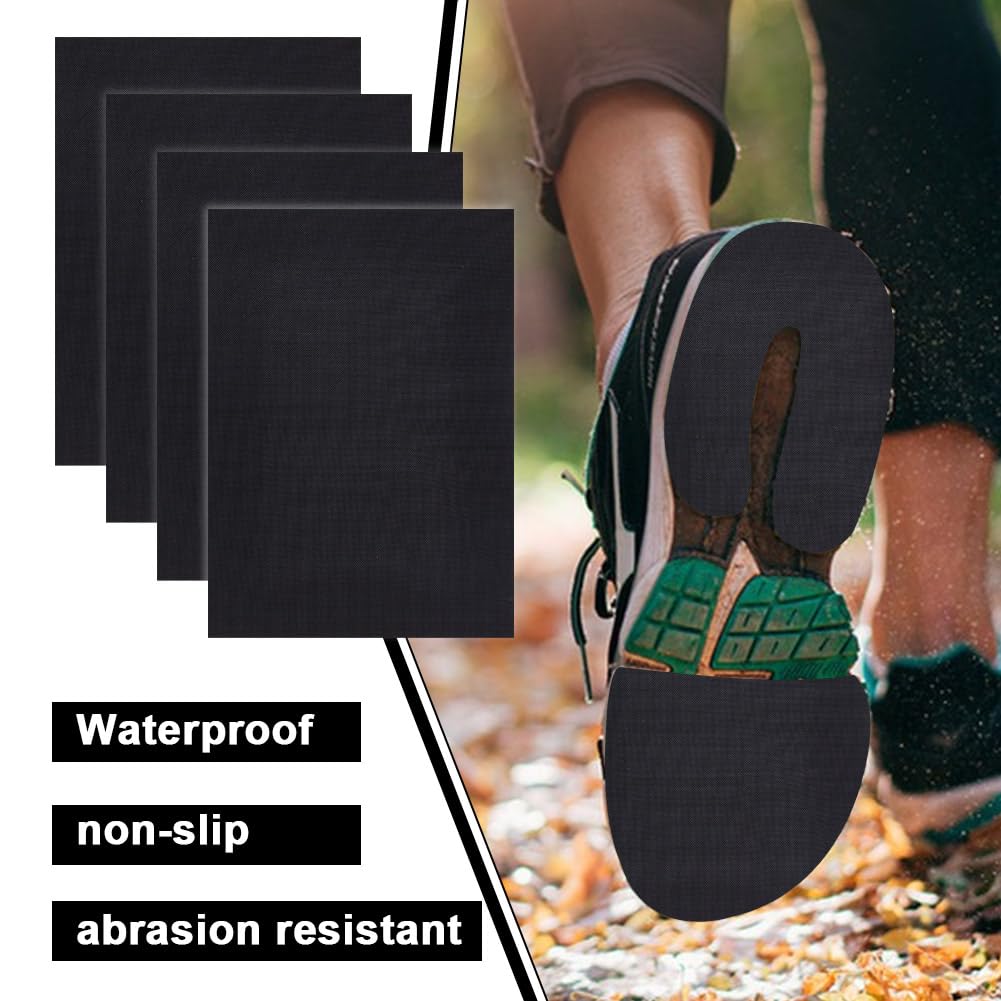 NBEADS Patines Antideslizante Zapatos, 28x38cm Plantillas Zapatos Antideslizante Hoja de Protección de Suela Accesorios de Reparación para Botas Zapatos, Negro, Grosor: 5,4mm