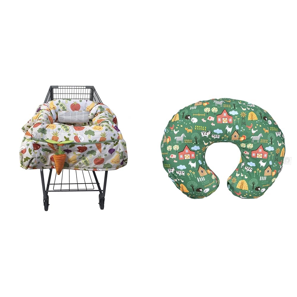 Boppy Shopping Cart and High Chair Cover, MultiColor Farmers Market Veggies