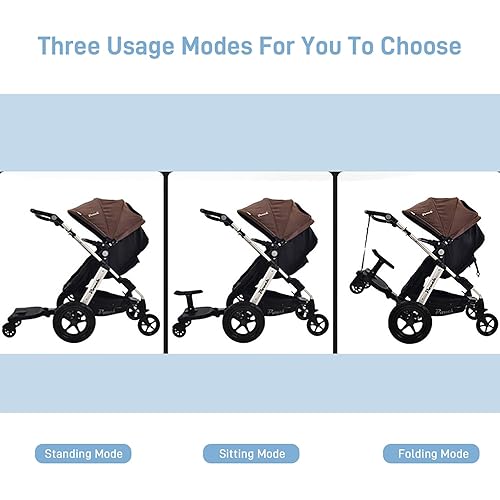 Miniatura 5 de Tabla universal para cochecito, tabla planeadora para cochecito con asiento desmontable, tabla para cochecito, tabla para cochecito, conector de