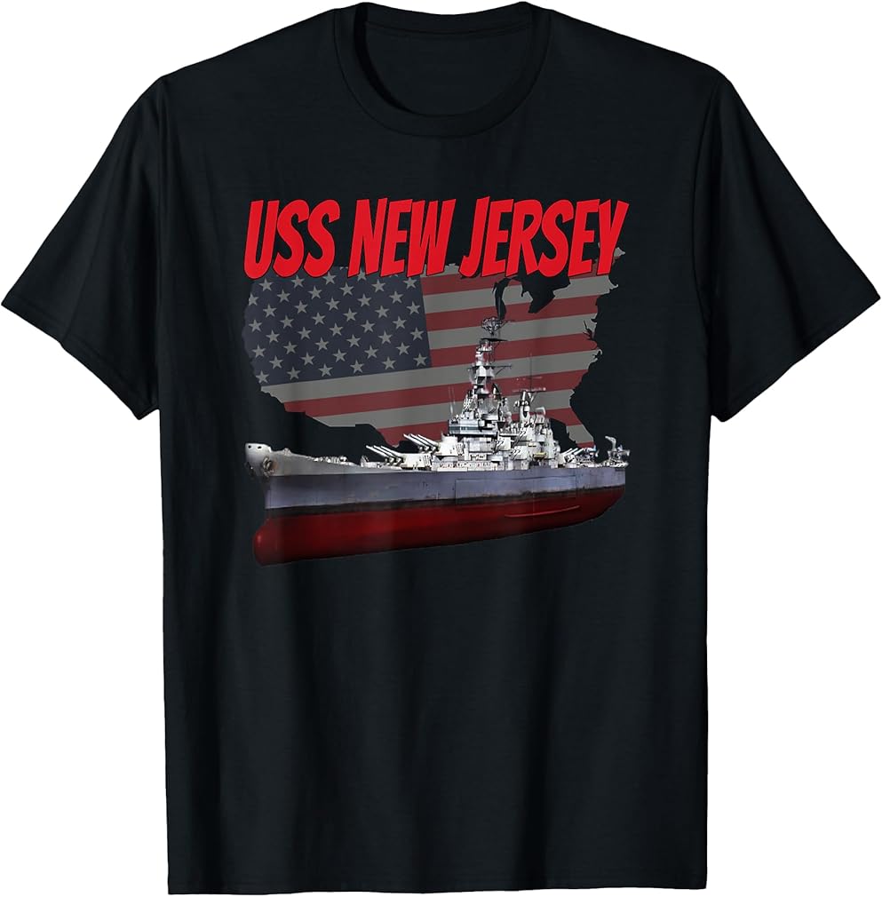 WW2 Battleship USS New Jersey BB-62 World War 2 Ship Boys T-Shirt
