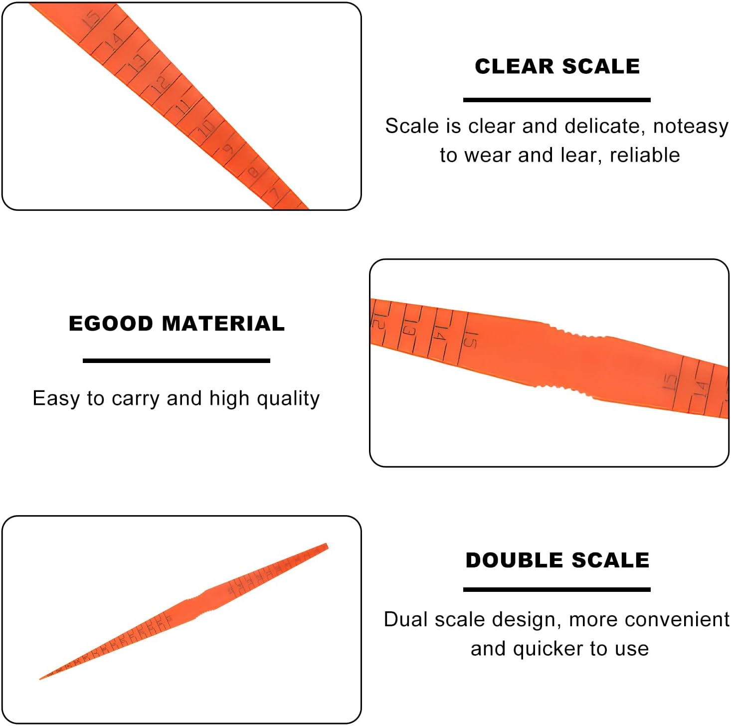 4 PCS Car Door Panel Gap Alignment Gauge, Plastic Taper Gauge Tool for Auto Body Gap Measurement, Precision Door Alignment Measuring Tool Feeler Ruler for Most Vehicles