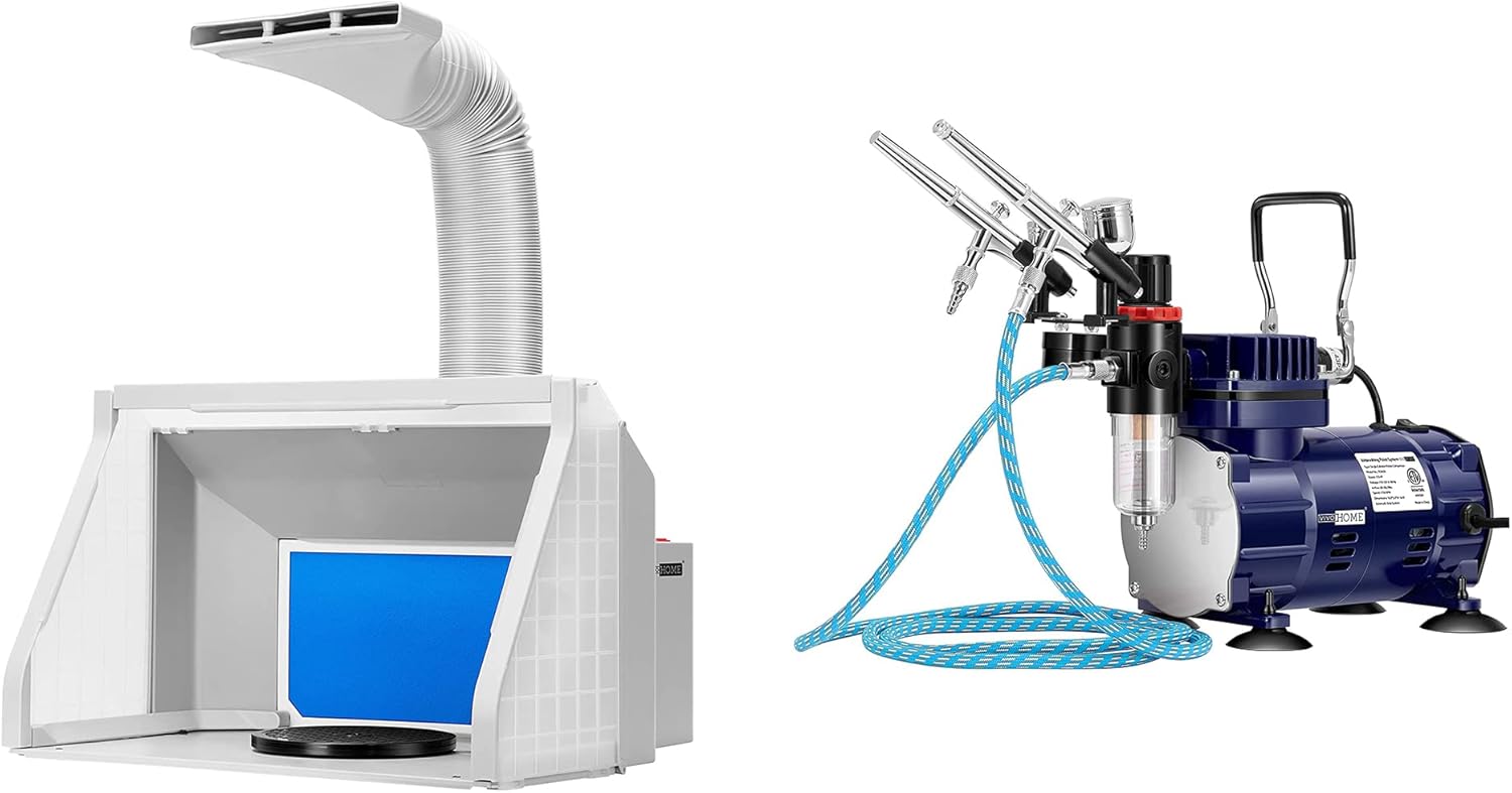 VIVOHOME Dual Fans Portable Airbrush Paint Spray Booth Kit