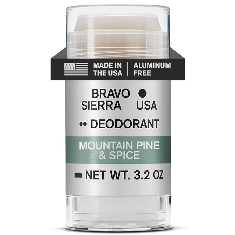 Desodorante masculino sem alumínio Bravo Sierra Mountain Pine & Spice, Pacote com 1