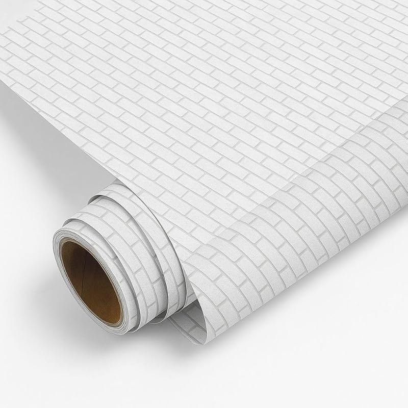 Papel de Parede PREMIUM 5m x 45cm Adesivo Tijolinho Branco 3d Envelopamento