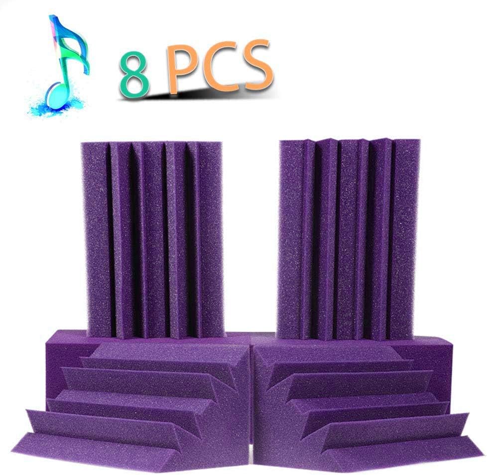 Acoustic Panels Bass Trap Studio Corner Wall Studio Foam Sound Proof Panels Noise Dampening Foam 8 Pack-8.3" 4.7" 4.7"