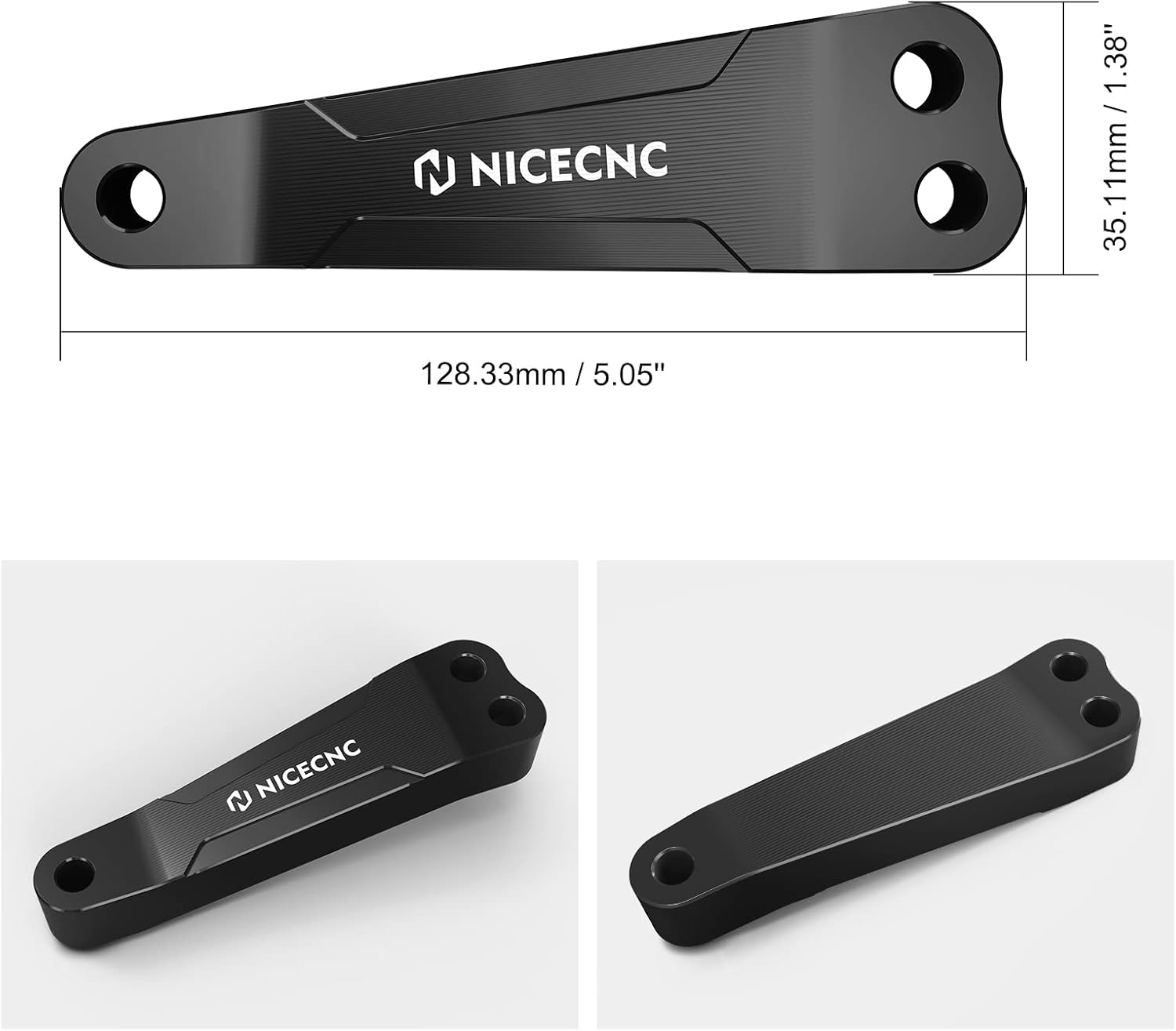 NICECNC Gear Box Bracket Aluminum, Black, Replacement for 420212641