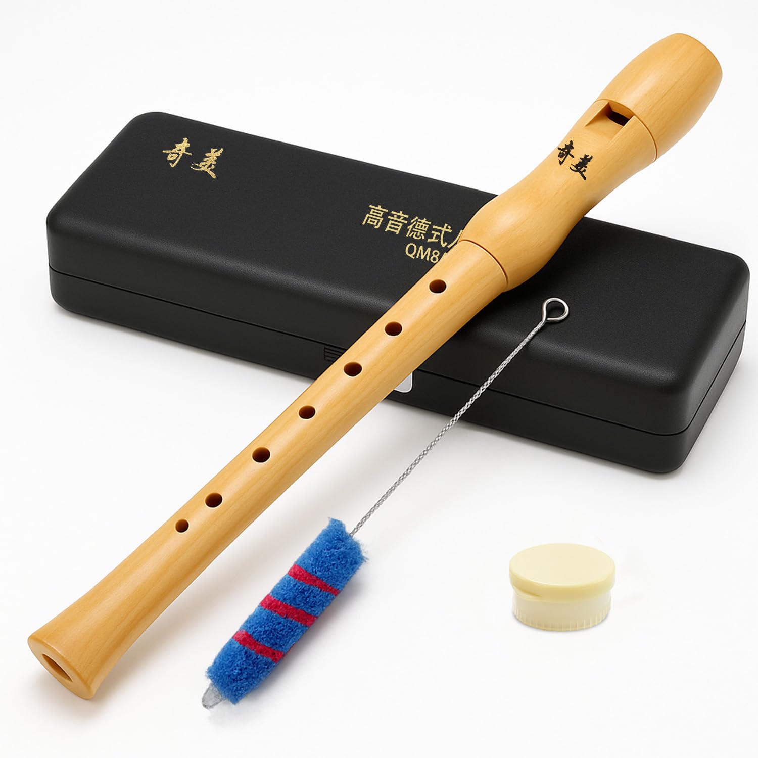 Flûte à Bec en Bois,Flûte à Bec Soprano,Flûtes à Bec à 8 Trous Conception Détachable avec Boîte Cadeau Brosse à Nettoyer Flute a Bec Enfant pour élèves et Débutants