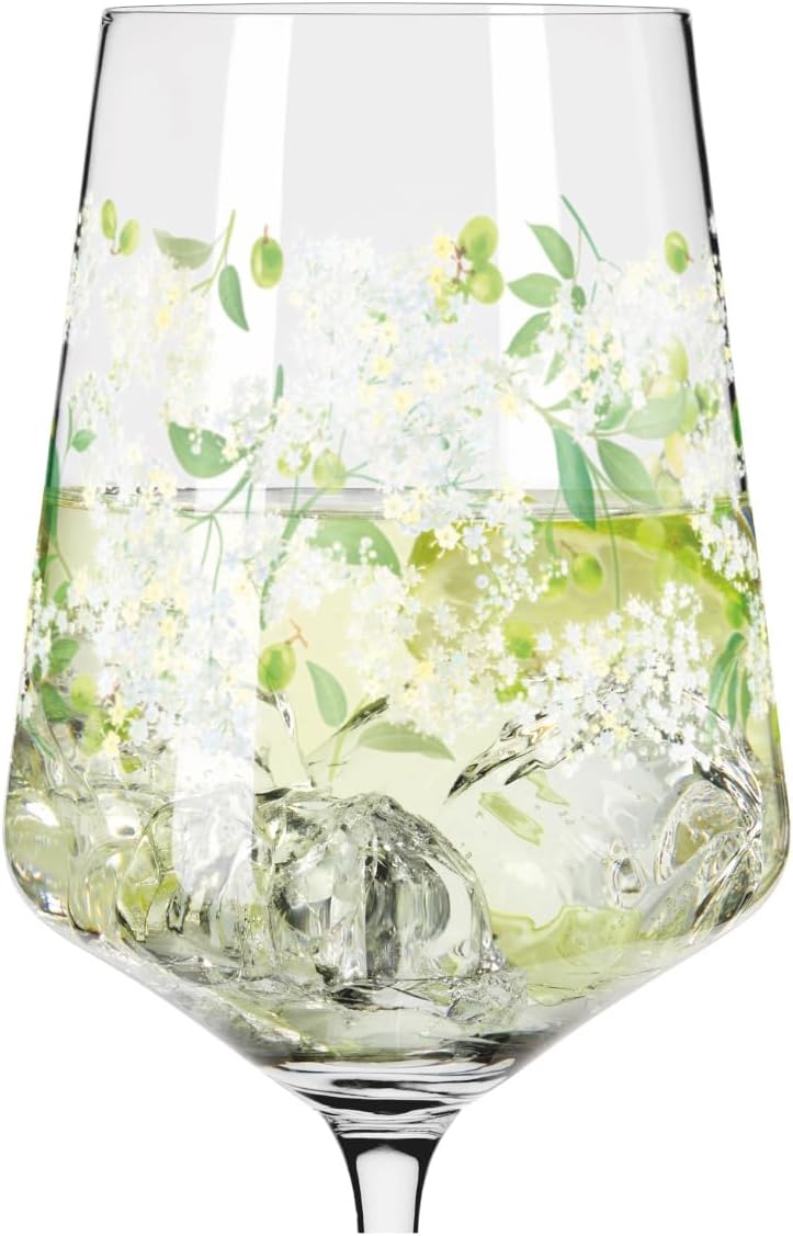 RITZENHOFF 2931012 Aperitif Glass 500 ml - Summer Dew Series - Motif No. 12 with Colourful Flowers - Made in Germany