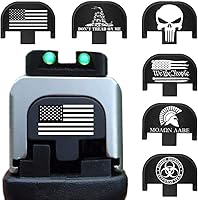 Vista 8 de Placas de deslizamiento traseras de aluminio grabadas con láser, compatibles con accesorios Glock/Taurus/S&W/Sig Sauer/Springfield/CZ/Ruger/Kahr