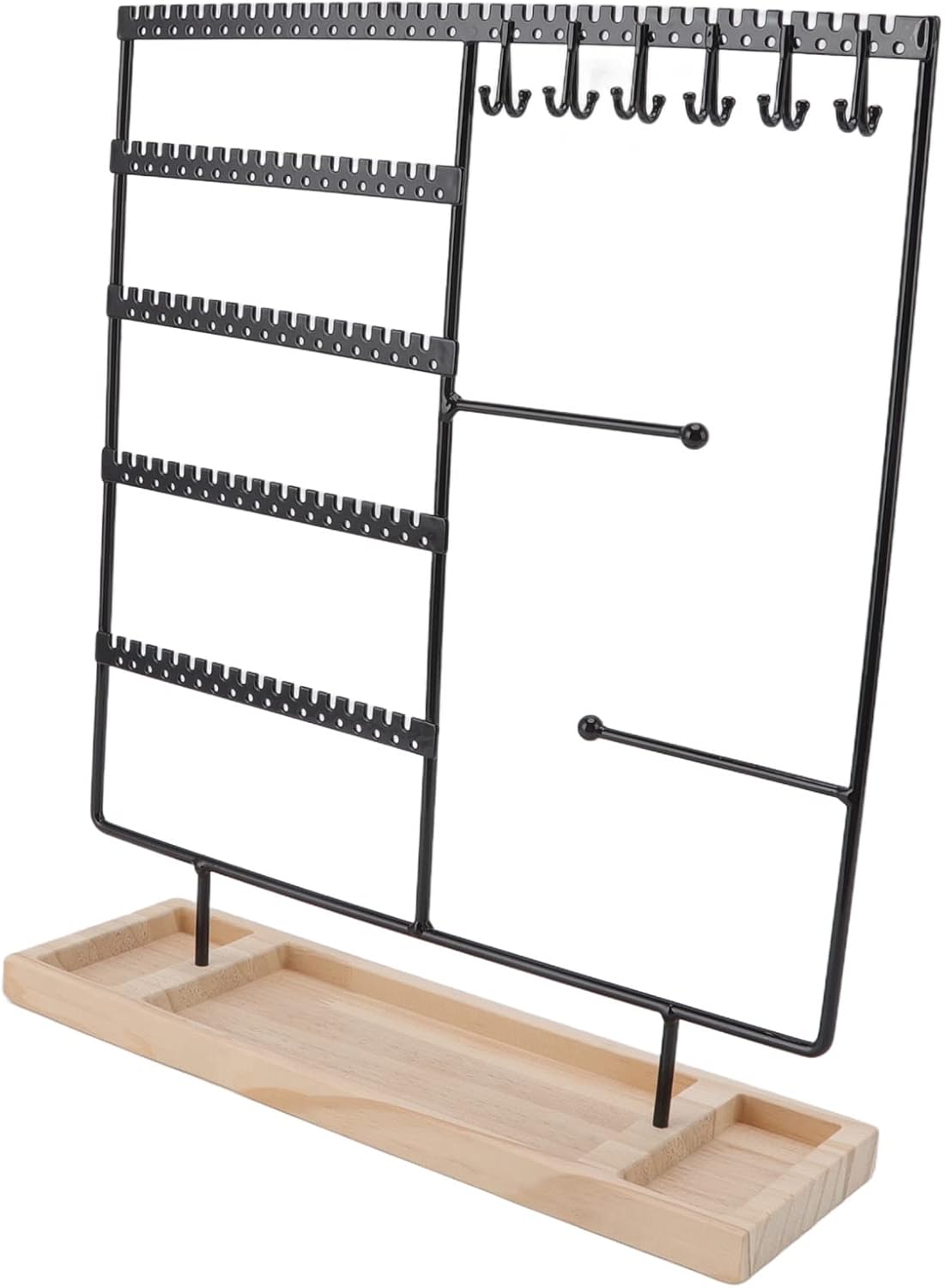 Earring Rack, 2 Metal Earring Bars, Large WearResistant Storage Organizer Rack for Earrings for Bracelets for Display