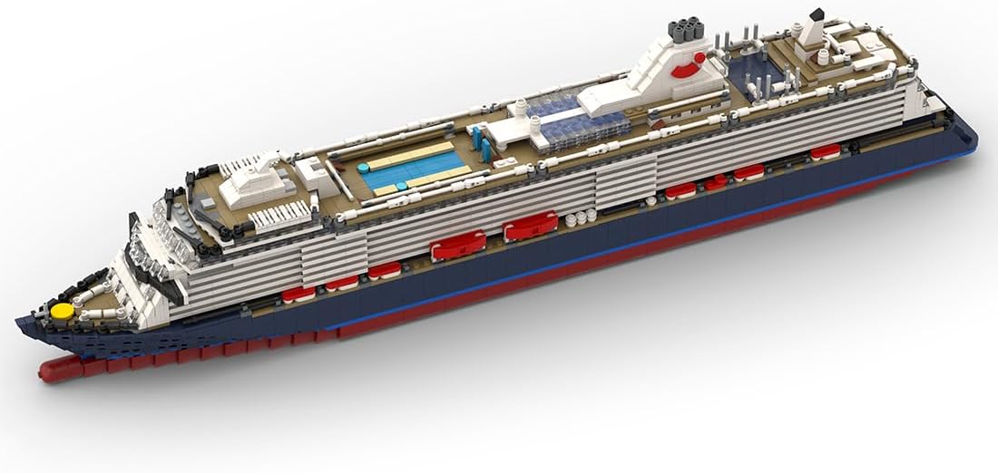 Cruise Ship Building Block Set, 1/400 Scale MOC Mein Schiff Large Ship Collectible Display Set for Adults, Construction Model for Military Enthusiasts, Compatible with 10294 (3295 PCS)