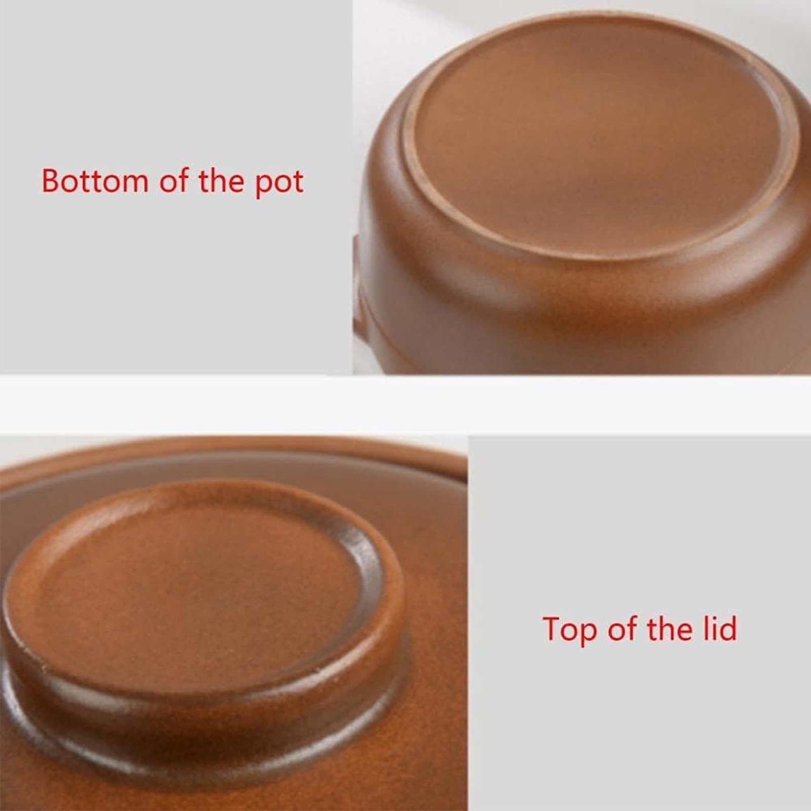 Casseruola in Terracotta con Coperchio - Casseruola in Terracotta Antica, Ideale for Cucinare sul Fuoco Aperto - Casseruola in Ceramica, pentola di Terracotta(2.5L 21.5 * 10CM)