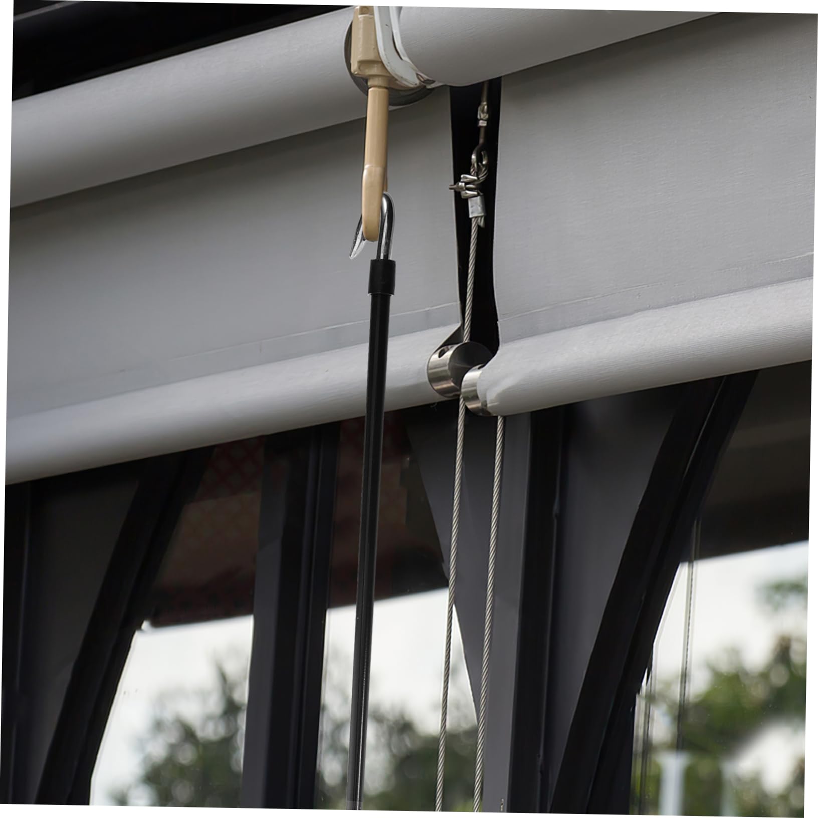 Kichvoe Manivelle de Rétractation pour Auvent Outil Manuel pour Patio et Camping Car Accessoire Robuste et Design Élégant et Durable pour Utilisation Facile