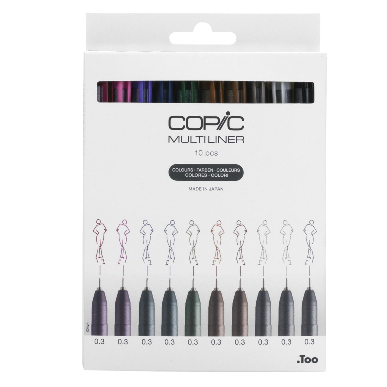 22075620 Multiliner Set Color, Assorted Line Width 0.3 mm, Drawing Pens with Water and Al…