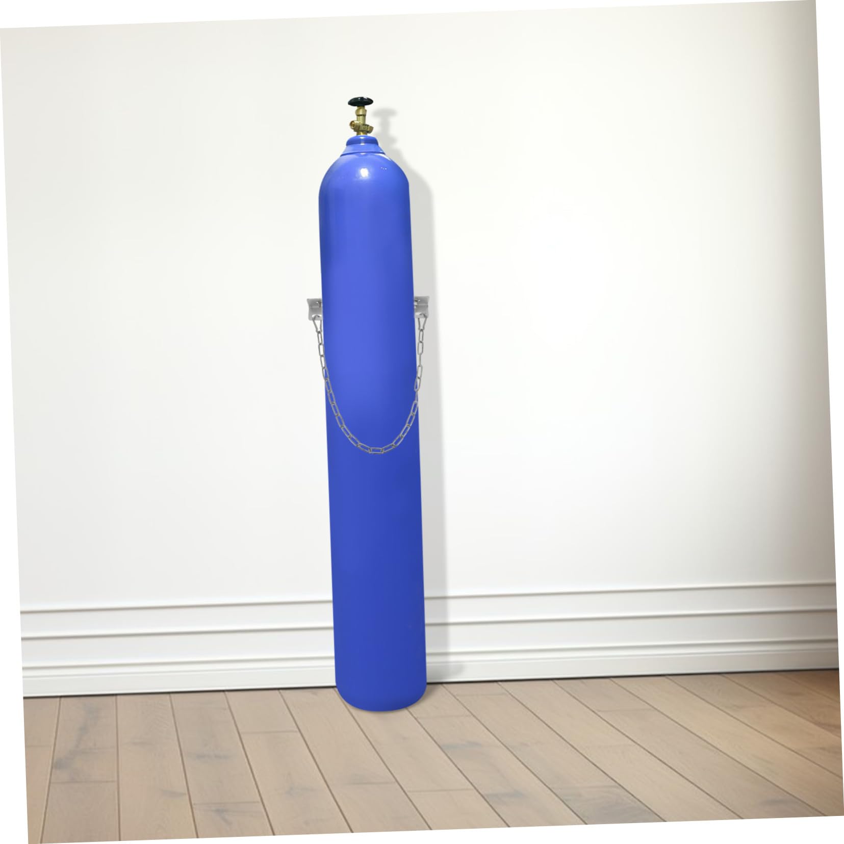 PRETYZOOM Support Bouteille de Gaz en Fer avec Chaîne pour Bouteille Oxygène 40l Capacité Ample et Installation Facile pour Fixation et Pièces Détachées Camping Gaz