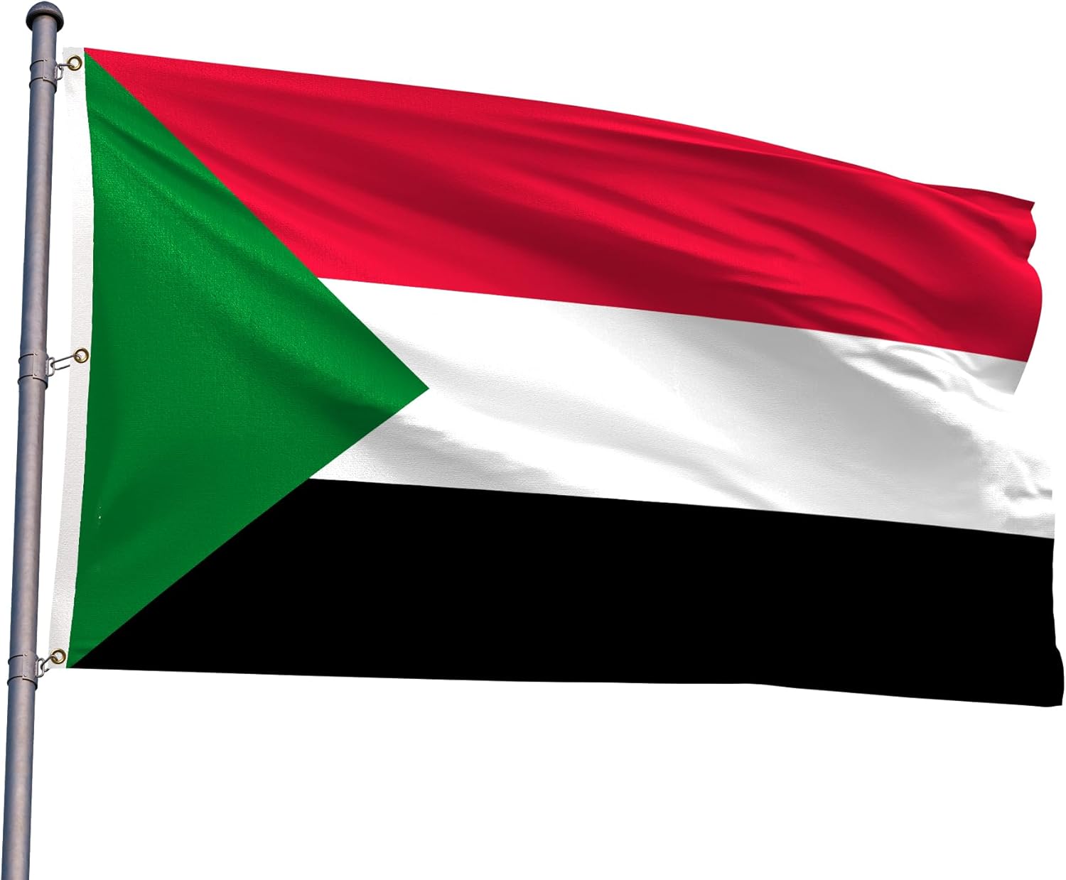 Sudan Extra Large Flag 6x10FT Giant Sudanese National Polyester Flag With 3 Grommets For Patriotic Sudanese Themed Festival Events Party Decoration(Sudan, 6x10FT)