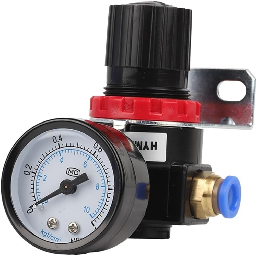 1pcs AR2000 1/4" Thread BSPT Pneumatic Air Compressor Pressure Regulator Reduction Valve 4MM 6MM 8MM 10MM 12MM Connector Fittings(ONLY AR2000)