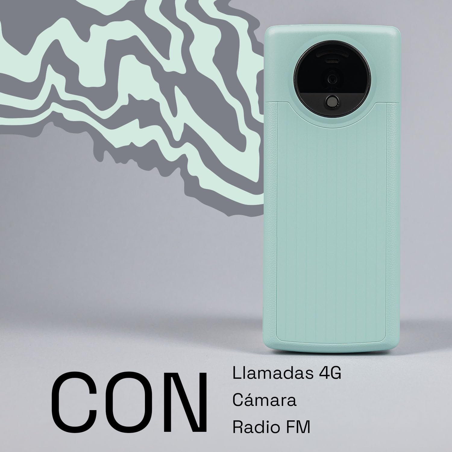 SPC Wild Cool - Teléfono básico para desconexión o Primera conexión, Menta | Sin apps ni redes sociales, 4G, radio FM, cámara, Bluetooth, pantalla 2,4" y entrada para auriculares