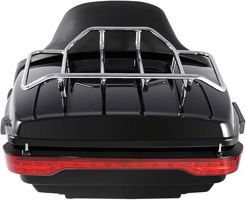 Miniatura 2 de XFMT Portaequipaje de respaldo con luz LED de frenogirocola para Harley Touring Tour Pak 2014-2020