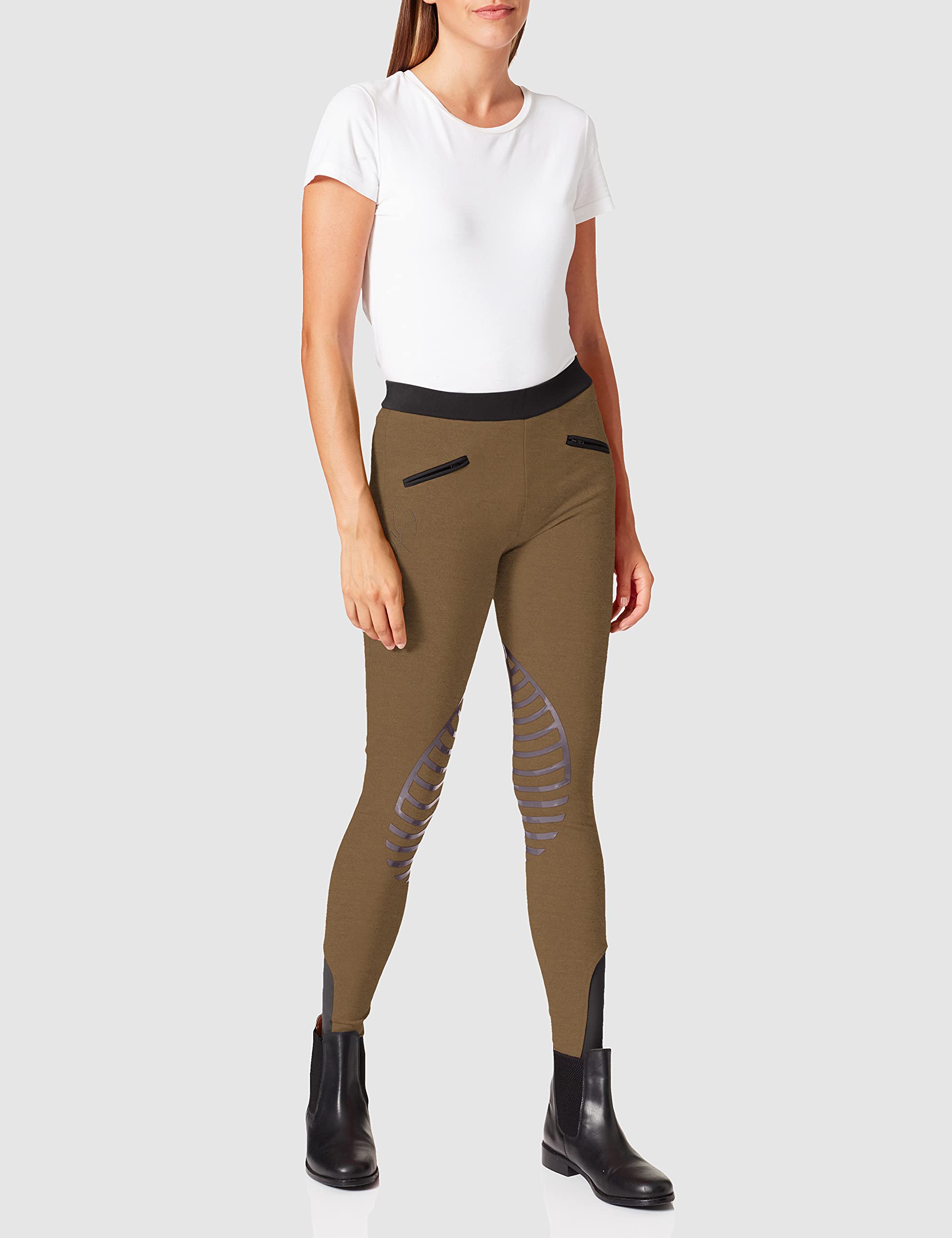 HKM SPORTS EQUIPMENT Spodnie Uniseks HKM Reitleggings -Starlight- Silikon-Kniebesatz