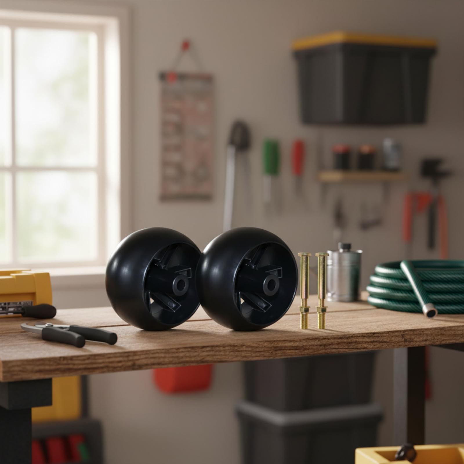 4 Piezas Kit Ruedas para Cortacésped