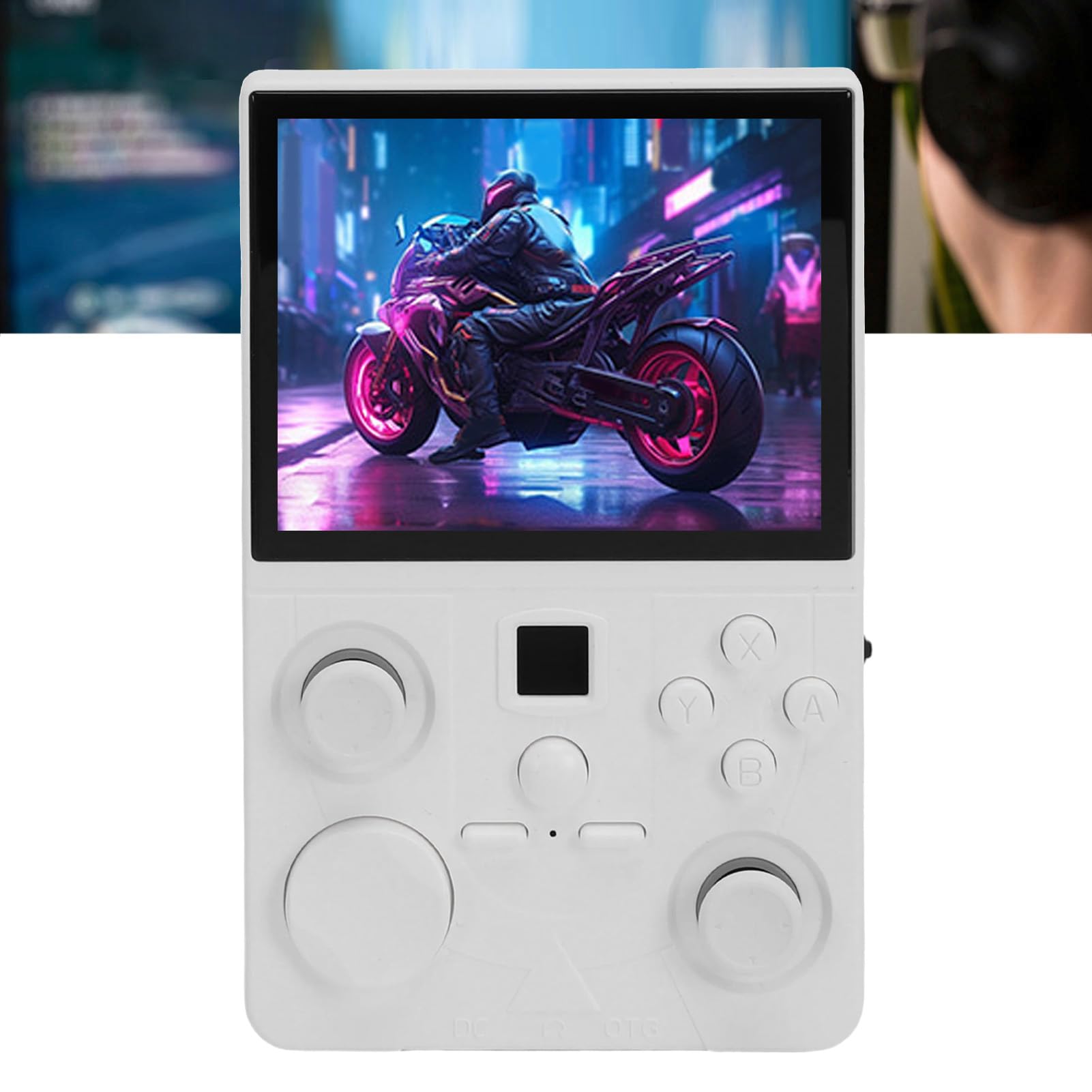 Retro-Handspielkonsole, 3,5-Zoll-HD-Bildschirm, WLAN, Dual-Joystick, 4000-mAh-, Leichtes ABS-Material für -System, Multiplayer-Gaming-Unterstützung, Ideal für Heimgenuss, (Weiß)