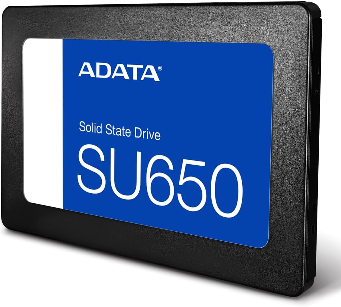 ADATA Ultimate SU650 - High-Performance Internal SSD for Fast Operating System, Gaming & Applications Accelerator - SLC Caching Support & ECC Error Correction - Ideal for Desktop & Laptop Upgrades