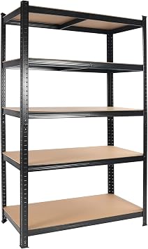 5-Tier Adjustable Metal Cube Shelf, Industrial Style, Heavy Duty Storage, Garage, Bedroom, Kitchen