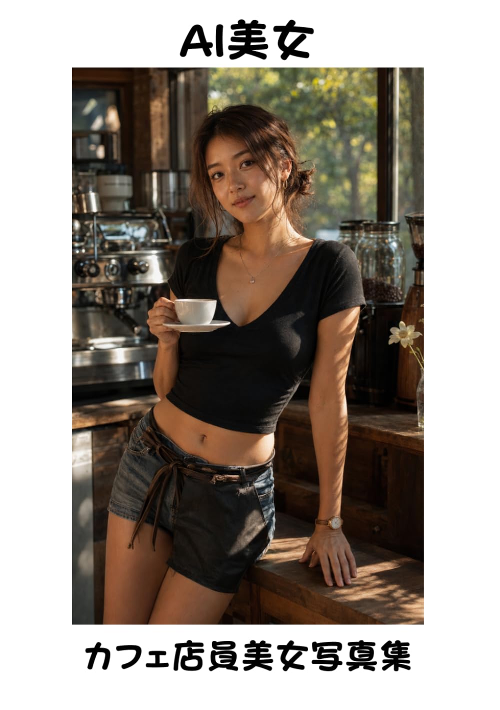 【AI美女】カフェ店員の美女写真集