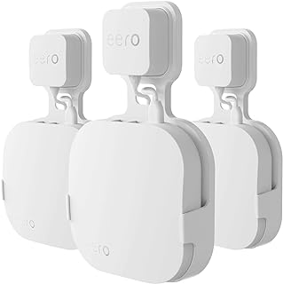Wall Mount Holder for eero Pro Home WiFi System-Simple and Sturdy Wall Mount Holder Stand Bracket (NOT for eero 6 or eero pro 6), Without Messy Wires (White(3 Pack))