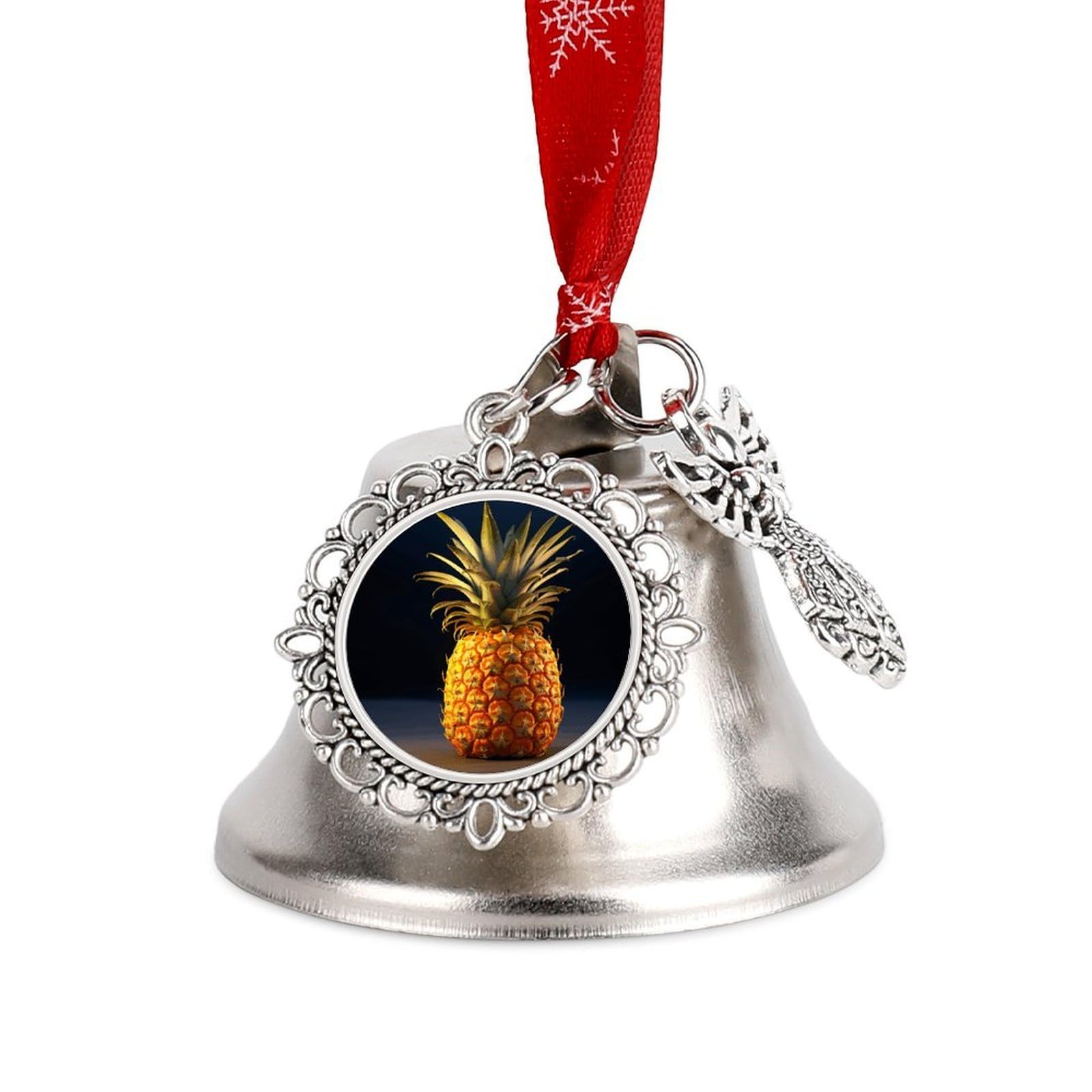 Pineapple Fruit Christmas Bell Small and Compact Christmas Jingle Bell Ornament Christmas Tree Hanging Best Wishes Bells Pendant Party Festival Decor