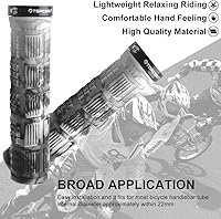 Vista 5 de Puños de manillar de bicicleta de doble bloqueo - Puños de goma cómodos para BMX y bicicleta de montaña