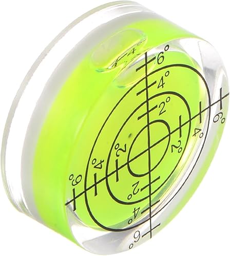 Miniatura 9 de 4 unidades de nivel redondo de burbuja de 1.260 x 0.472 in, mini circular Bullseye niveles de espíritu, grado marcado para nivelación de cámara,
