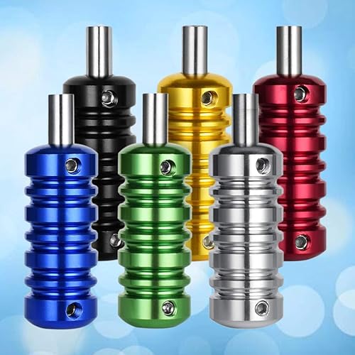 Miniatura 5 de Healifty 6 tubos de agarre de tatuaje de aleación de aluminio para suministro de máquina de tatuaje (negro + rojo + verde + oro + plata + azul)