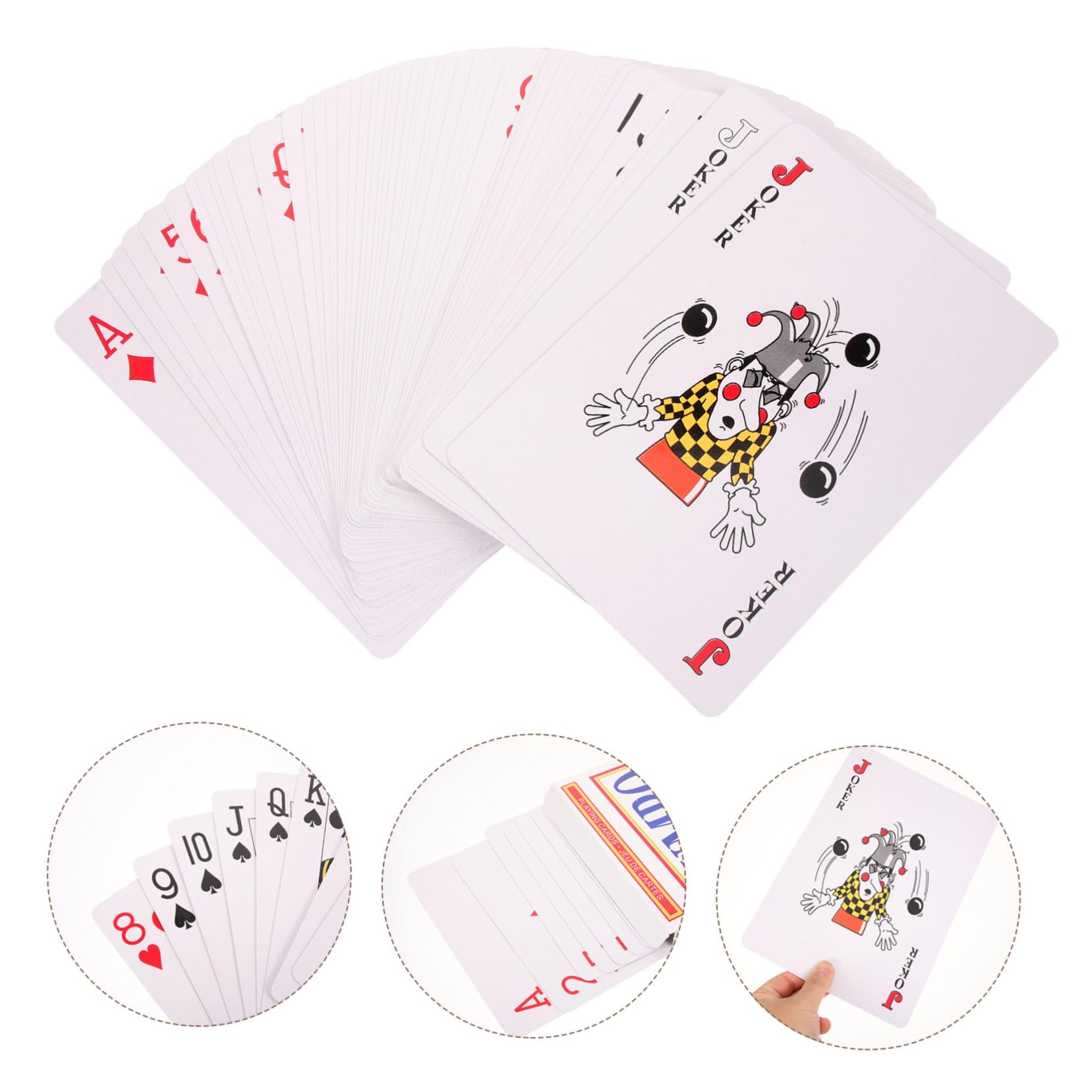 Carte da Gioco Giganti per Festa e Viaggio, Set da 1 in Carta Facili da Trasportare e Conservare, Perfette per Giochi da Tavolo e Divertimento