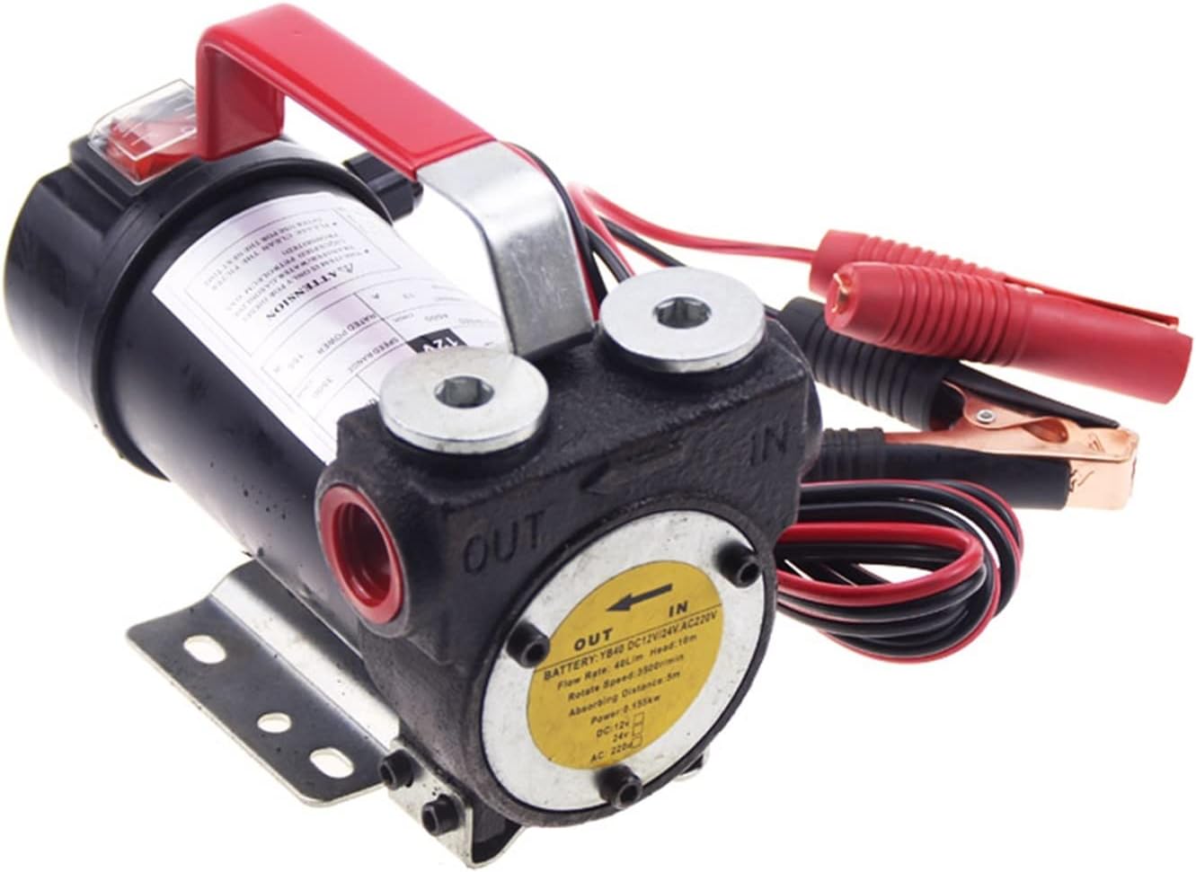 Mini Submersible Portable Electric Water Pump DC 24V Gear OIL PUMP 12V Pump(12V)