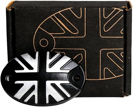 Cafe Twin x Trip Machine Company Union Jack Front Brake Fluid Reservoir Cap Cover Die-Cast Aluminum Motorcycle Brake Oil Reservoir Lid for Royal Enfield 350 & 650 Models