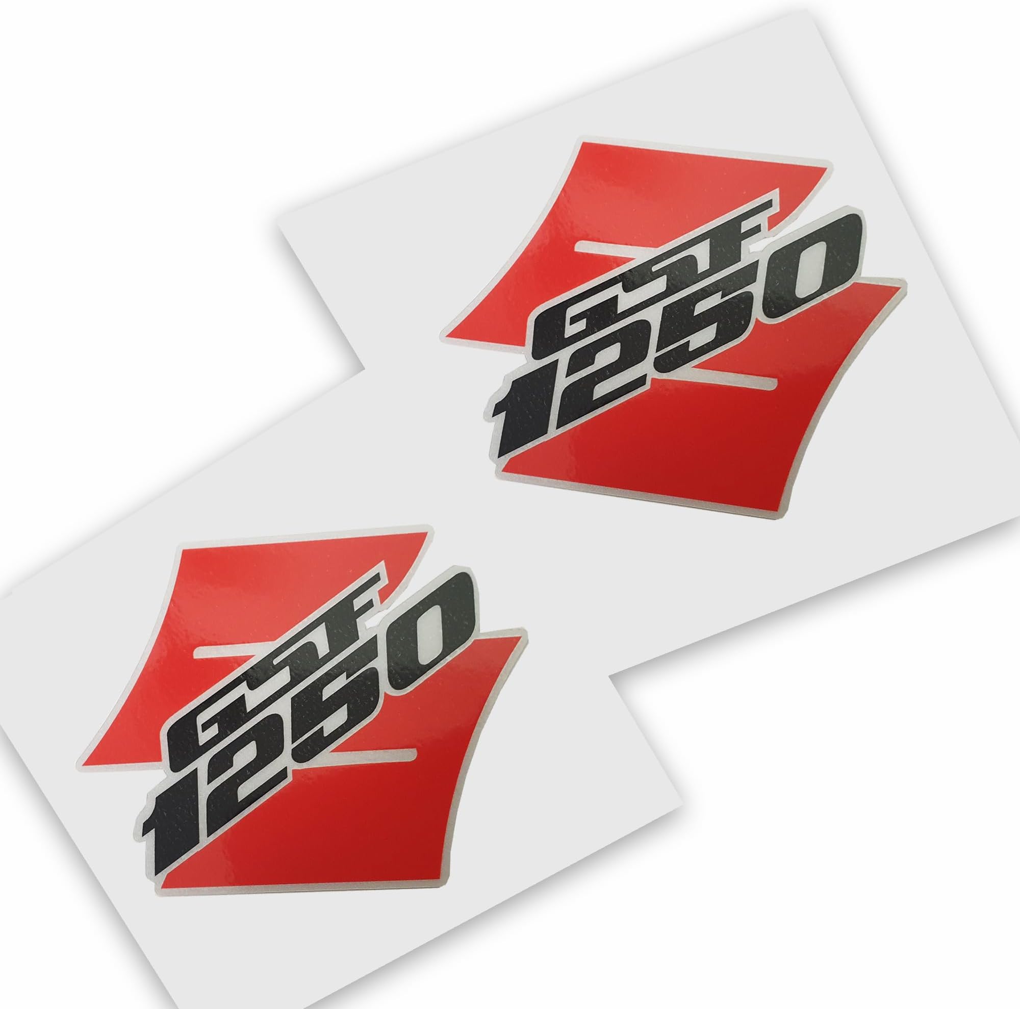 GSF 1250 Bandit S Motorcycle Decals Graphics red White Black x 2 70mm
